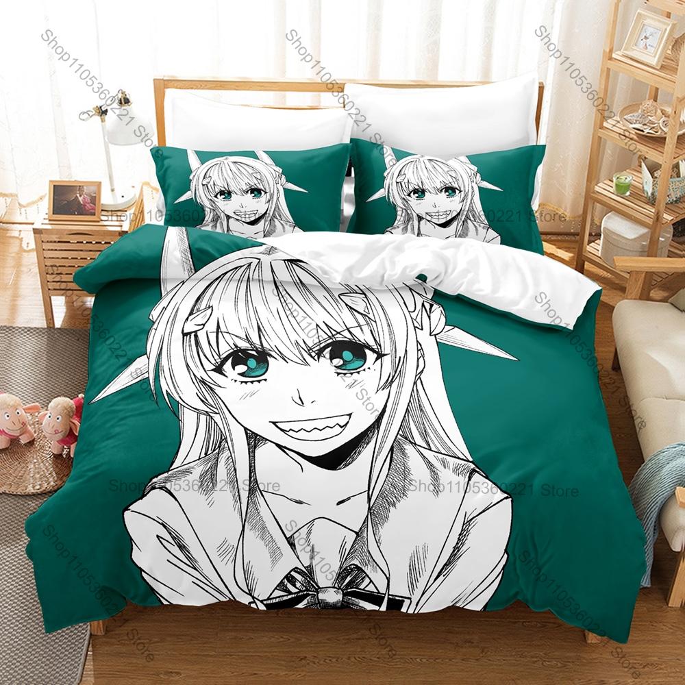 Cool Fantasy Bishoujo Magic Elf Warrior Anime Girls HD Print Bedding Set Duvet Cover + 2 Pillowcases Polyester Teen Otaku Room D