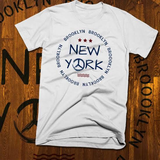 

New York T-Shirt S-3XL Brooklyn Manhattan Bronx Queens Peace sign new L