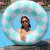 Kids Swimming Ring Thickened Inflatable Safe Swim Trainer PVC Chess Grid Kids Swimming Circle Outdoor Supplies