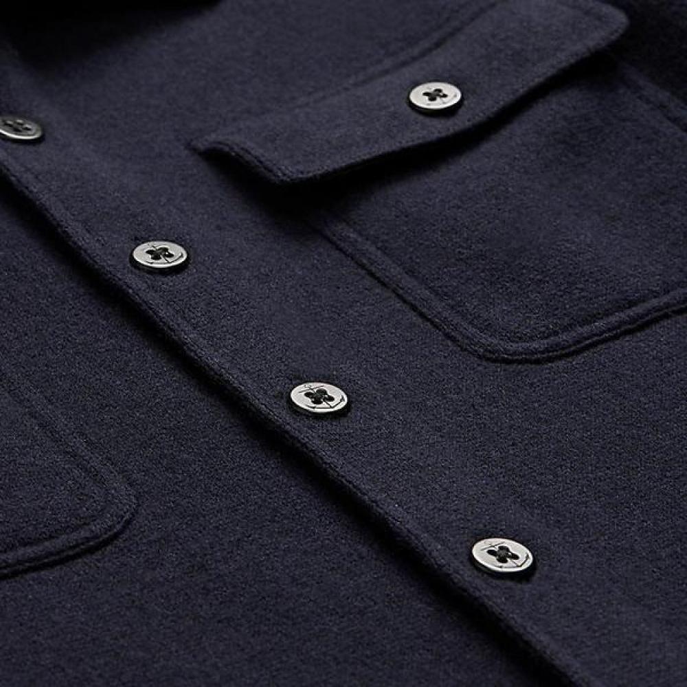 Rrl Buzzeye Jacquard Wool Work Shirt Sweater  Mnrrswe16820169410 