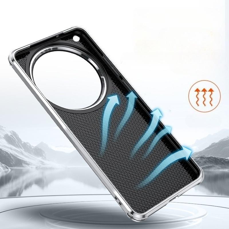 Luxus-Beschichtung Leder Metall Linsenhalter Hülle für OPPO Find X8 Ultra X8s Plus Stoßfester Bumper Schutzständer Abdeckung