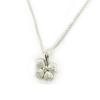 Altesse [L6091] - Collier Argent 'Trèfle' blanc