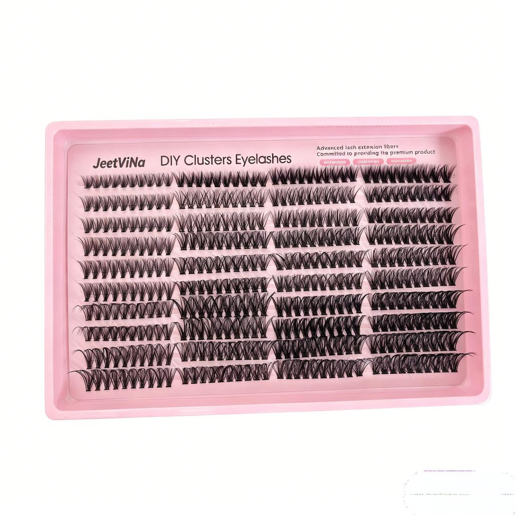 False Eyelash Set Glue Single Cluster Dense Glue-Free Exaggerated Super Long Whole Large Capacity Eyelash Book