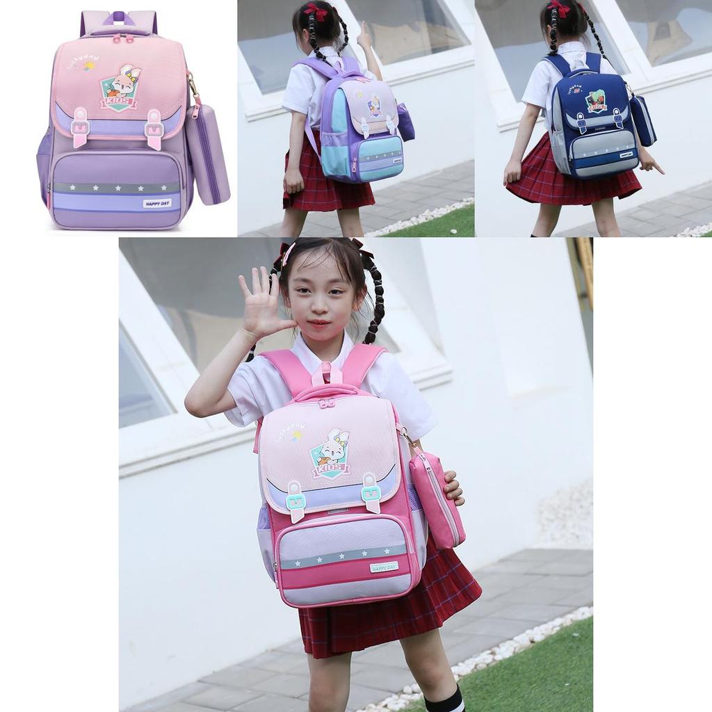 Cute Cartoon Large Capacity Lightweight School Backpack For Girls With Breathable Waterproof Fabric