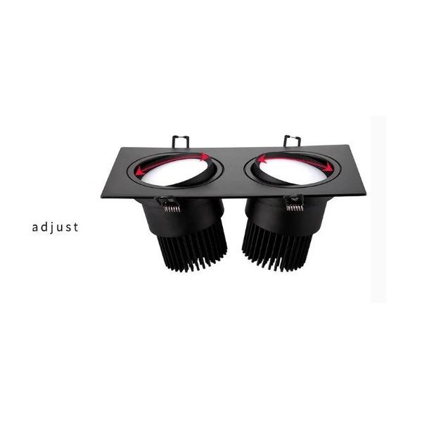 Recessed Double LED Dimmable Downlight COB 7w 9w 12W 24W Spot light decoration Ceiling Lamp AC 110V 220V