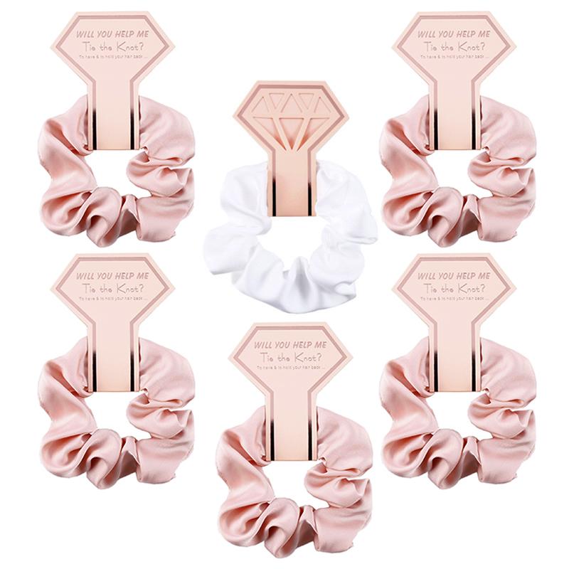 1/6pcs Wedding Gift Bridesmaid Hair Ties Bridal Shower Team Bride To Be Decoration Bachelorette Hen Party Supplies Favors