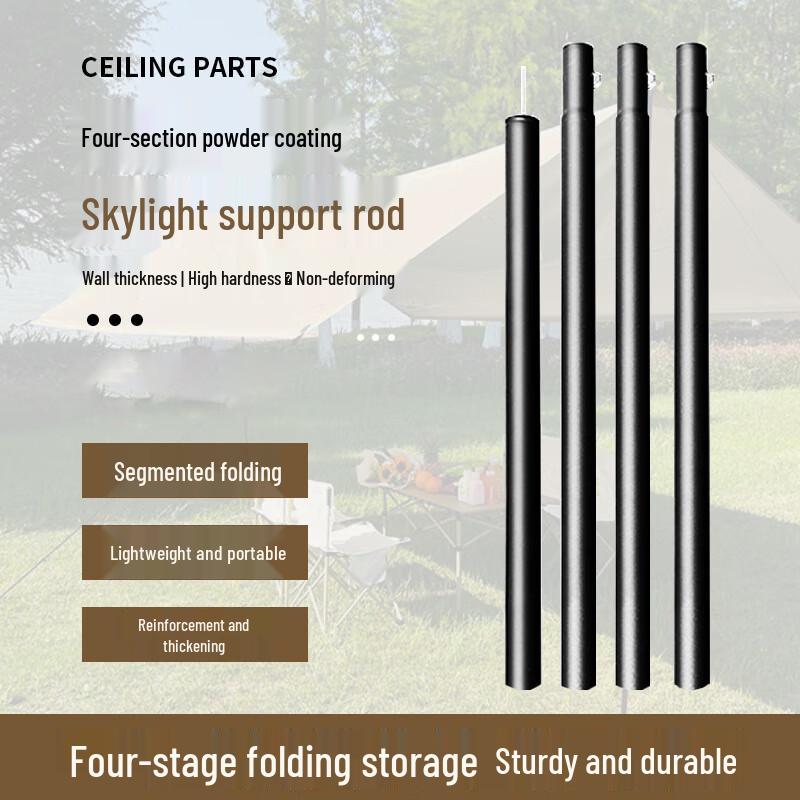 Camping Tent & Tarp Support Poles (Pair)