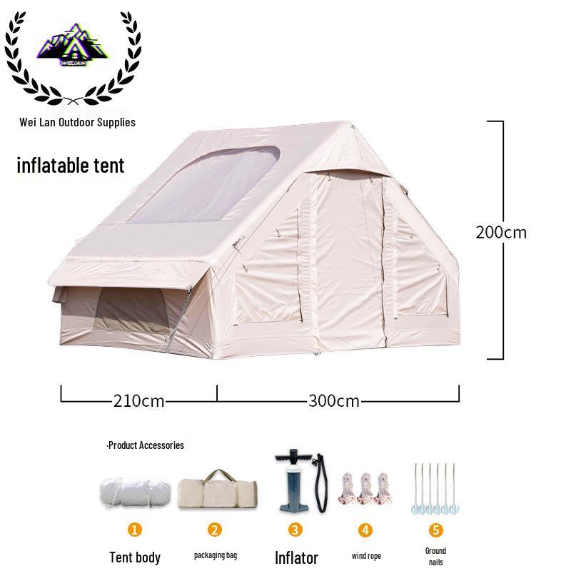 Inflatable One-Piece Tent: Windproof & Rainproof, Portable Oxford Cloth for Outdoor Camping