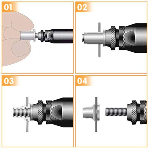 235-Piece Rivet Nut Set, M10, M8, M6, M5, M4, and M3, Aluminum, Blind Nuts, Lobster Nuts, Pull Rivets, and Nut Rivets