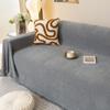 Two-seat Sofa Chenille Reversible Sofa Towel for Decoration Couch Cover With Fringes Throw Blanket Chair Slipcover for Pets Kids