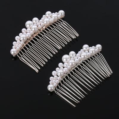 Party  Handmade Haircomb Hair Ornaments Bridal Headpiece Bride Barrette Pearl Hairpin Hairwear