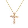 INS Style Luxury Zirconia Cross Pendant Necklace - High-end Clavicle Chain Jewelry