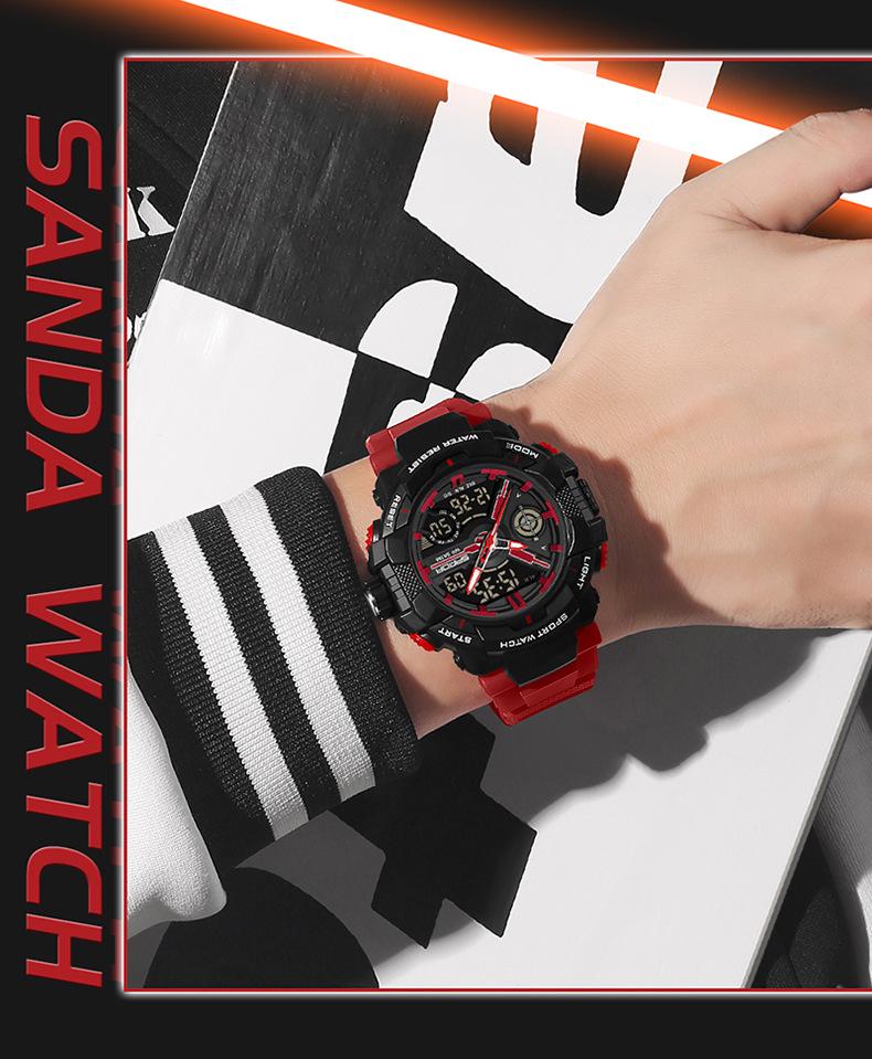 Orologio Sportivo Multifunzione Impermeabile Luminoso Sanda per Uomo e Donna