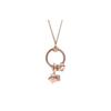 Round Star Alloy Cubic Zirconia Necklace Women Necklace Rose-Gold ZT2922