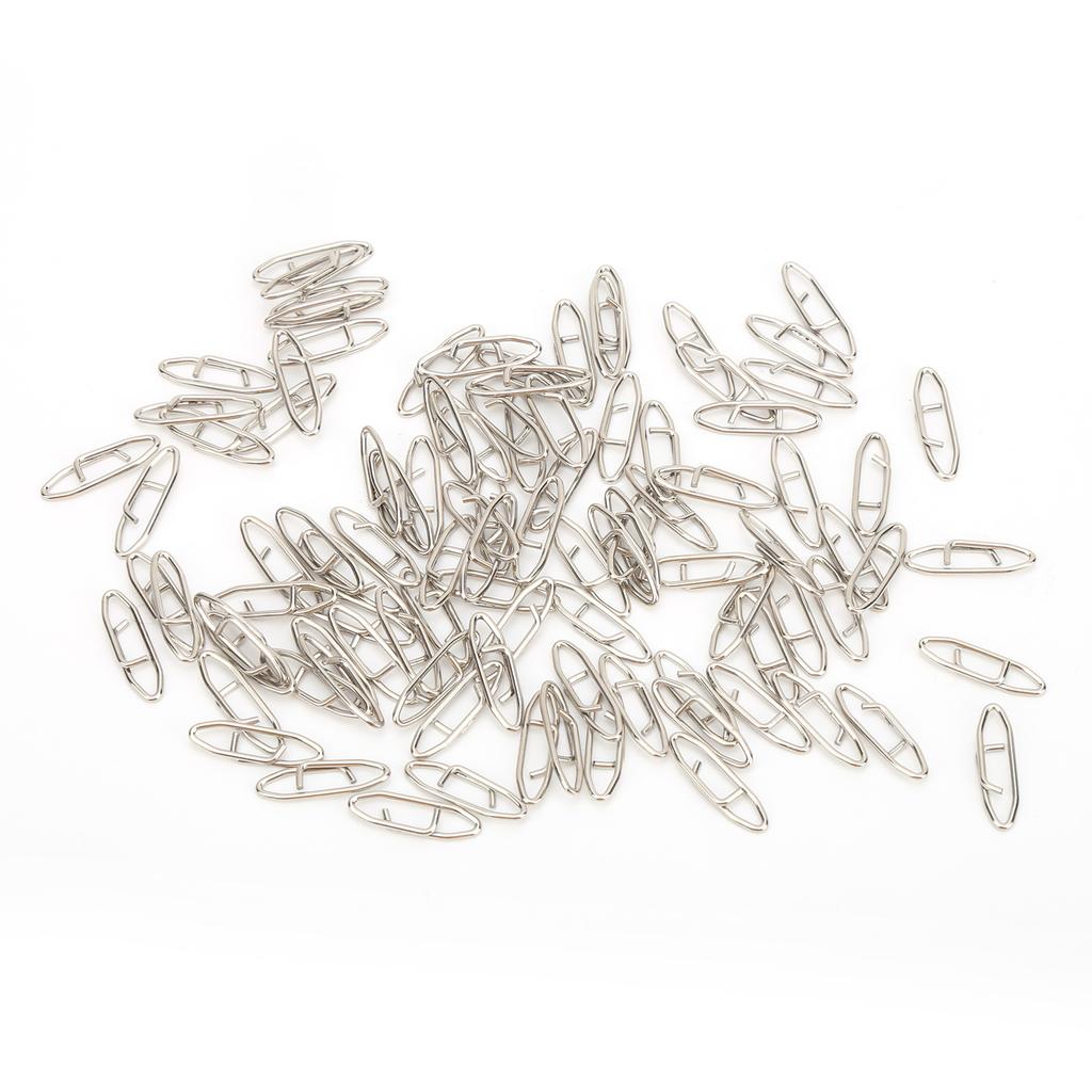 100Pcs Fishing Tackle Power Clips Stainless Steel Fast Change Speed Clips Connector S