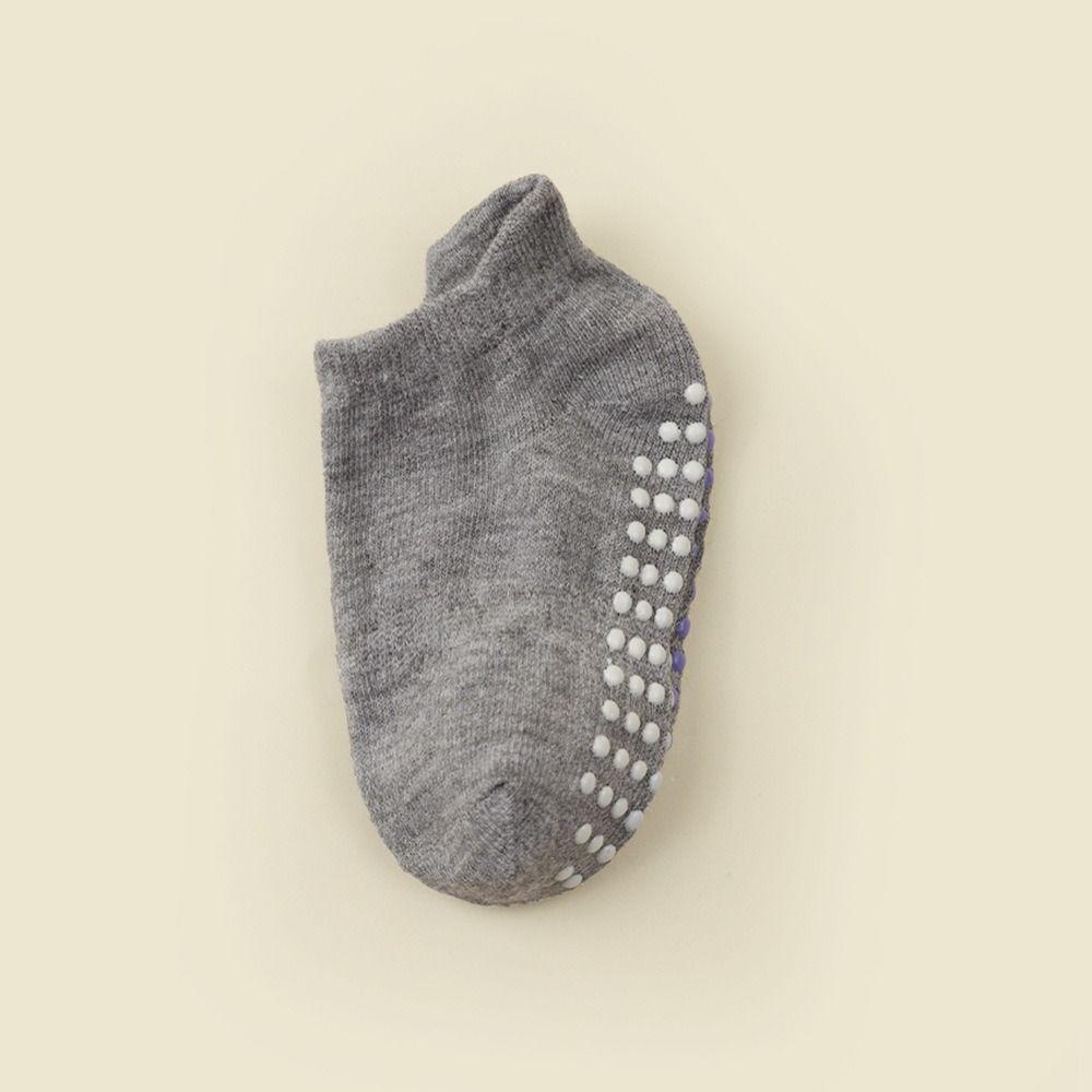 6Pairs Cotton Baby Solid Socks Non-slip Toddle Walking Socks Cute Kids Tube Sock  First Walkers