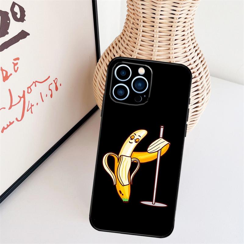 Memes Cartoon Funny Banana Phone Case For iPhone 17 Pro Max 16 15 11 13 12 14 Pro Max Mini 15 16 Plus 16e 17 Air Cover