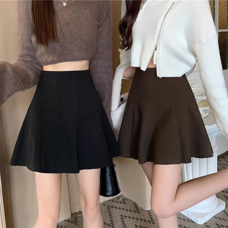 Hip-Covering Slimming Skirt for Petite Women Summer Fashion Striped Pleated Skirt Youthful A-Line Casual All-match Versatile Short Skirt