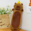 Long Kapibara Throw Pillow Top Orange Capybara Doll Plush Toy Children Sleeping Rag Doll