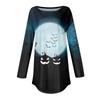 T-shirts voor Dames Herfst Casual Lange Mouw Shirts Sweatshirt Halloween Bedrukking Top Pullover