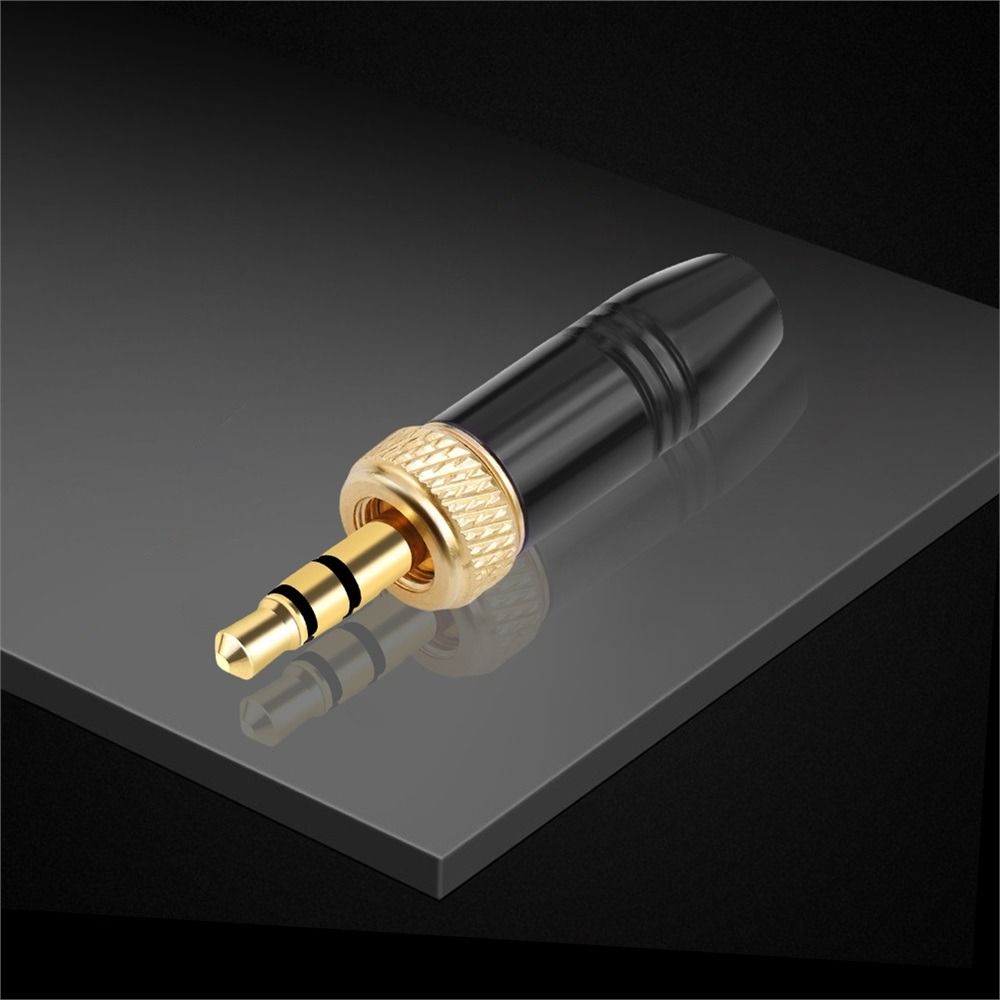 1Pcs Gold-Plated Contact 3.5mm Audio Male Plug Stereo Headphone Jack Plug For Sennheiser Mic