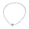 Yousheng Women Necklace Magnetic Broken Heart Pendant Rhinestone Three-layered Snake Bone Chain Prom Party Clavicle Necklace Weddings Jewelry
