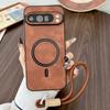 Handgelenkband Leder Magnetische Handyhülle für Google Pixel 10 9 7 8 Pro XL 10A 9A 8A Stoßfeste Schutzhülle