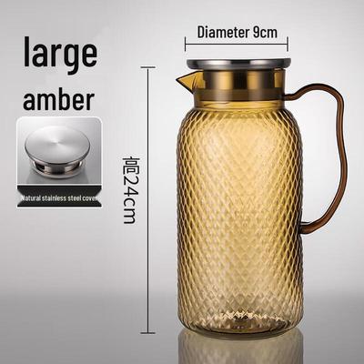 ZISIZ 1.8L Acrylic Pitcher Set with Steel Lid