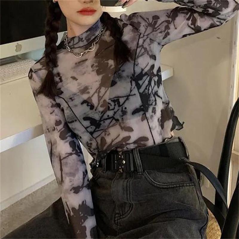 T Shirt Short Sleeve Polyester Print Dyeing Slim Fit For Women