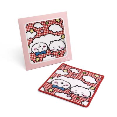 Chiikawa Goron Towel Chenille Comes In a Cute 25 X 25 Cm Handkerchief, Red, Weave, Package, 41-5060250, Approx.
