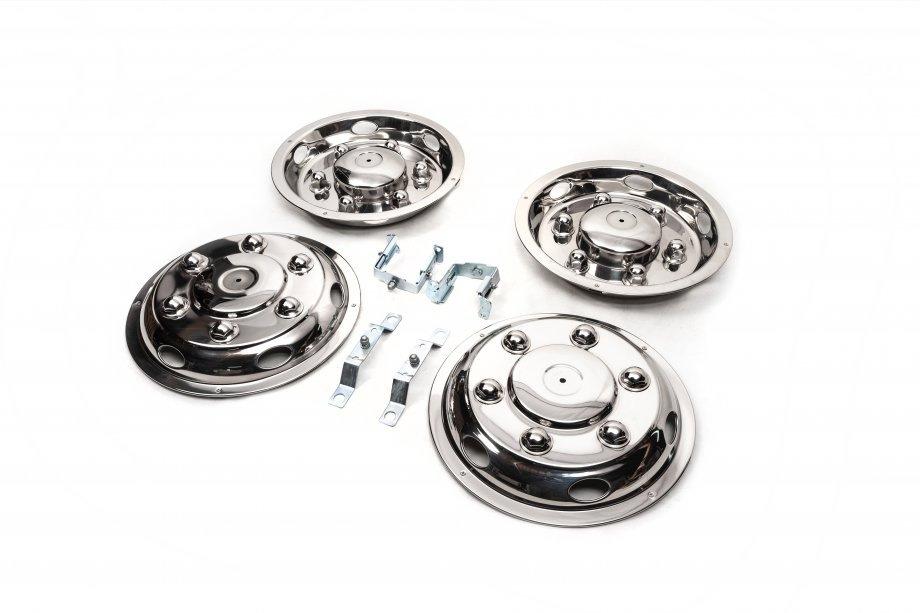 Stainless Steel Caps Exclusive V2 (2 Rollers, 4 Pcs) for Mercedes Sprinter W907/W910 2018-