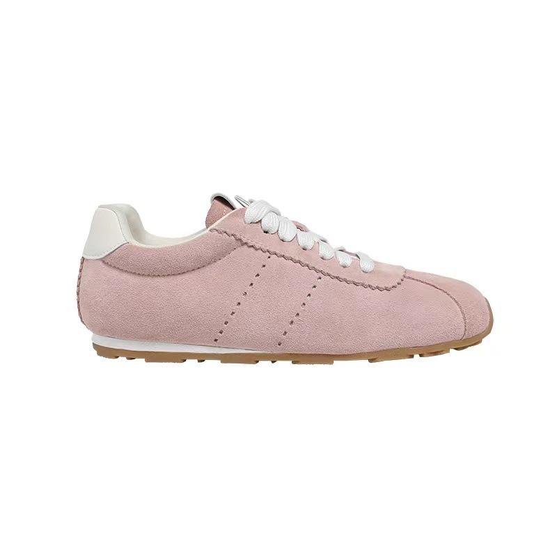 

Cowhide version~ 2025 Su Yinyin leather retro casual sports Forrest Gump shoes women s board shoes flat spring German training shoes 35