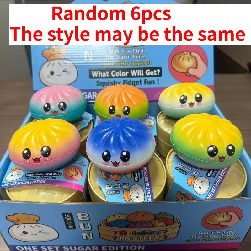 Bun Dumpling Squishy Fidget Toy Party Favors Ornament  Dumpling Squishy Ball Squishy Sensory Fidget Party Gifts