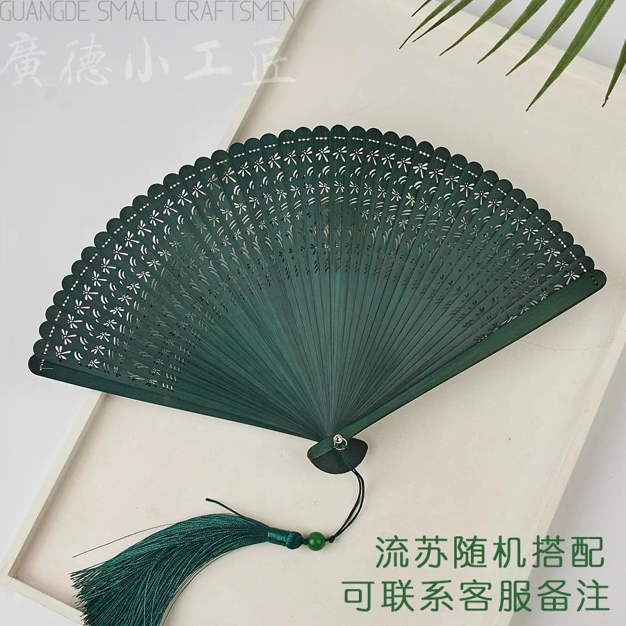 All-Bamboo Folding Fan, New Chinese Style, Mini Fan, Traditional Style, Small Folding Fan for Cheongsam, Retro Portable Folding Fan for Women
