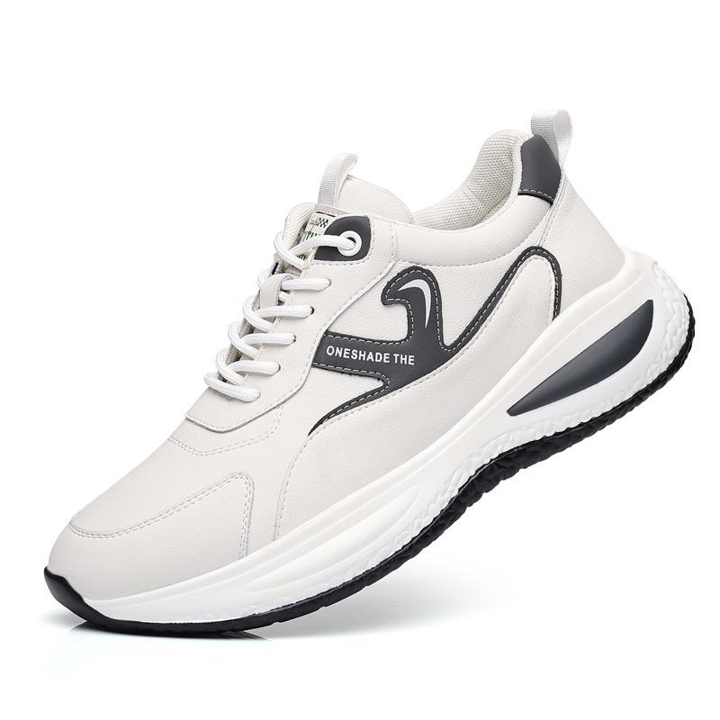 2025 autumn and winter new men's shoes young men's casual and light running sports shoes leather shoes men's 2025