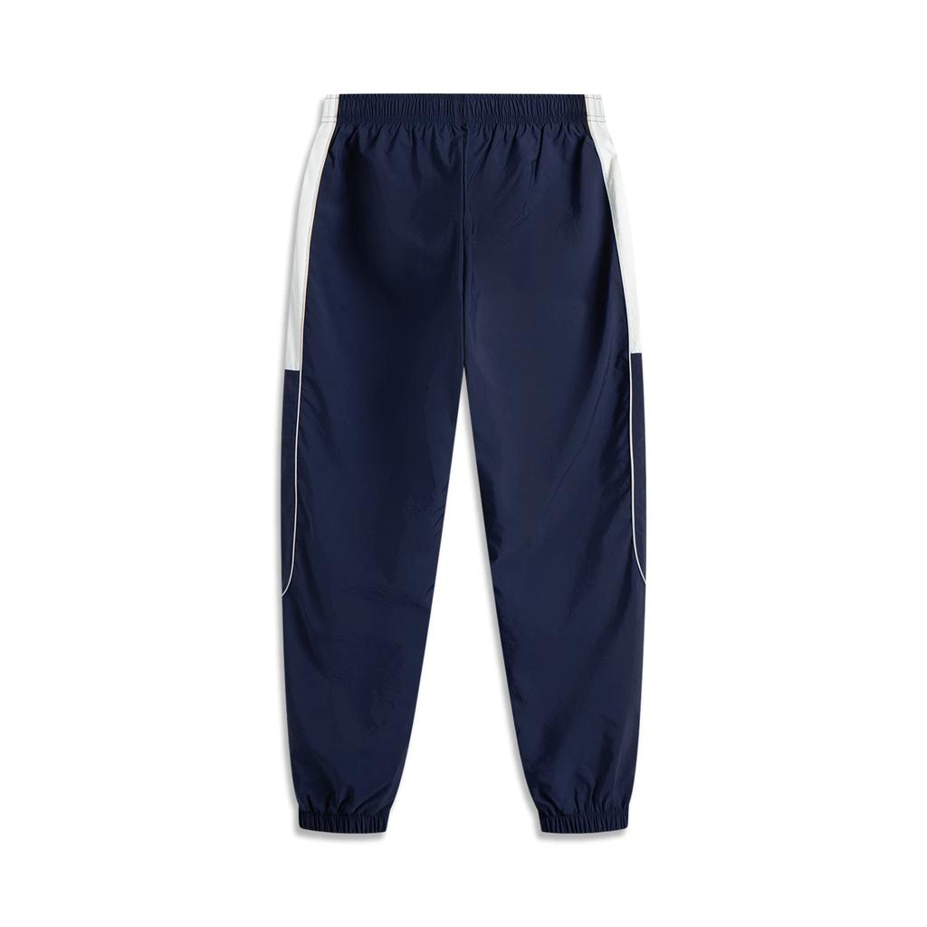 Li Ning Sports Trend Series Spliced Mid-Rise Breathable Versatile Jogger Knit Pants Men Bottoms Sailor-Blue AYKV105-2