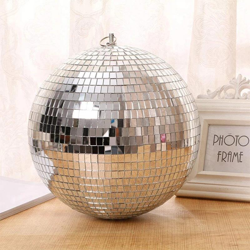 20cm Mirror Disco Ball Party Shining Ball Christmas Decoration Laser Reflective Glass Disco Ball Xmas Tree Decor Home Ornaments