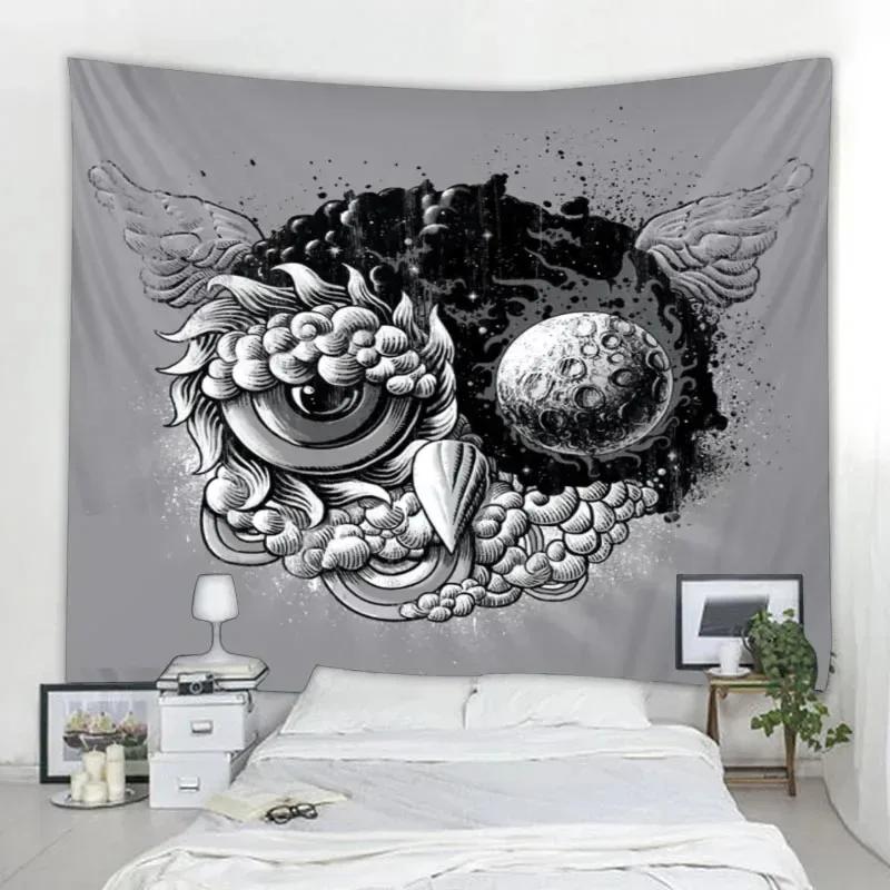 Kreativer Eulen-Dekowandteppich Büro Wohnzimmer Dekoration Zuhause Wandteppich
