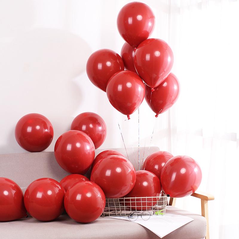 Double-Layer Thickened Red Wedding Balloons for Engagement and Room Decoration