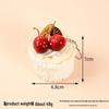 PU-Mousse-Kuchen-Schlüsselanhänger mit Kokosflocken & Sahne - Französisches Brot-Ornament