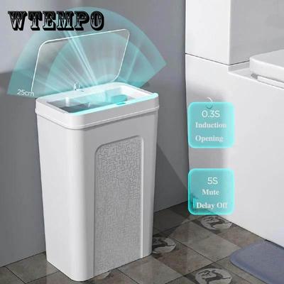 12 Liters Smart Sensor Trash Can Household Classification Kitchen Living Room Bathroom Toilet Waterproof Automatic with Cover