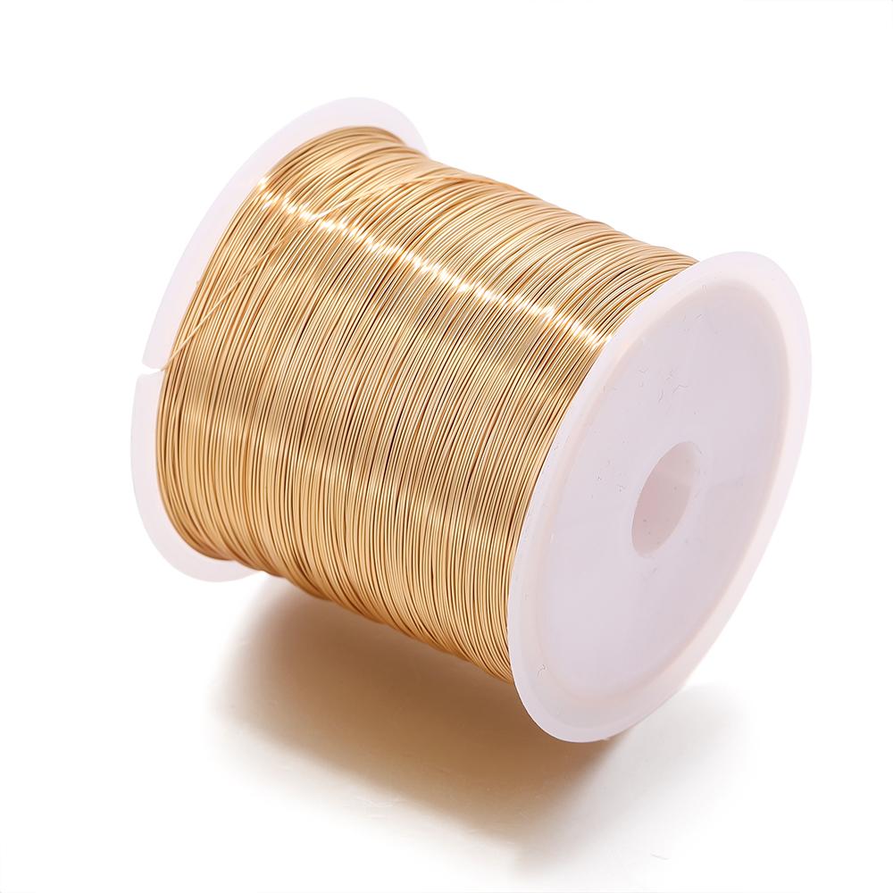 10 Metri/Rotolo Filo di Rame Placcato Oro 18K Braccialetto Collana Corda Intrecciata Per Fascette Fai-da-te Filo per Perline Creazione di Gioielli