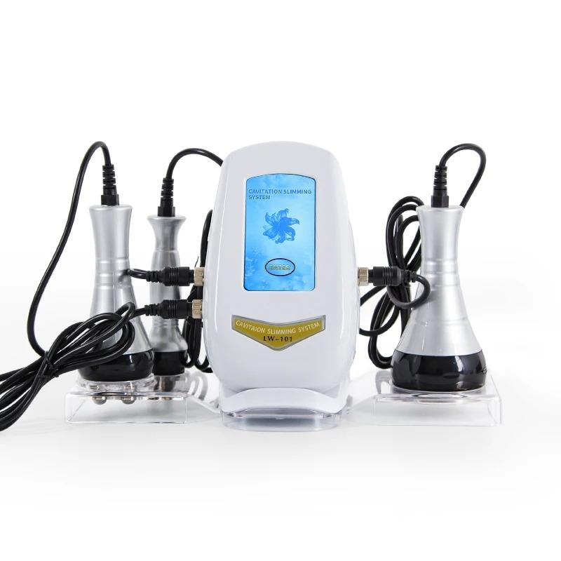 3 in 1 40K Ultrasuoni Modellamento Corpo Dimagrimento Viso Levigatura Rughe Salone Uso Domestico Portatile Facile Funzionamento Multifunzionale bianco