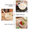 New Large Capacity Rice Drainer Strainer Plastic Long Handle Fruit Vegetable Drain Basket Reusable Kitchen Fine-mesh Sieve