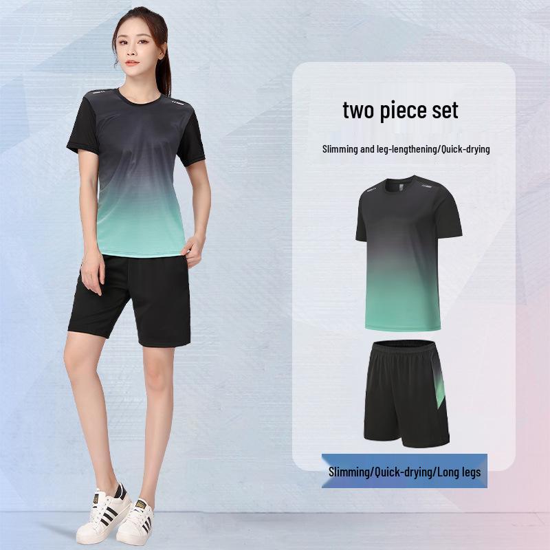 

Унисекс Летний Спортивный Комплект Быстросохнущий: Шорты и футболка для бега, фитнеса, йоги L