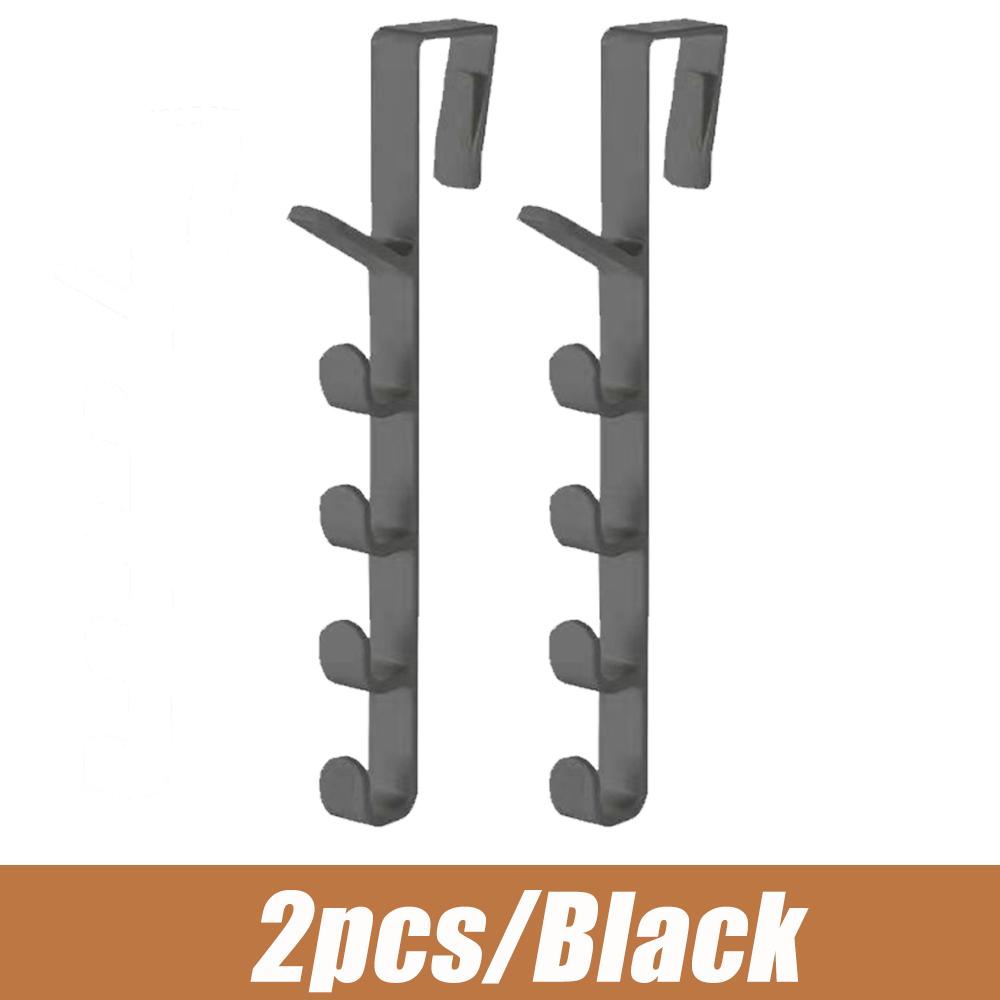 2Pcs Door Hanger Clothes Hanging Rack Over The Door Plastic Home Storage Organization Hooks Purse Holder for Bags Rails