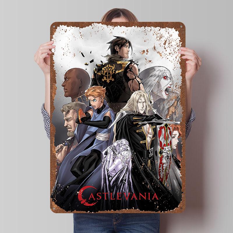 CastlevaniaS Tinplate Posters Customizable Wall Art Retro Vintage Metal Tin Signs for Gaming Room Decoration Aesthetic House