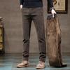 2024 Autumn And Winter New Men'S Plush Thick Casual Chenille Pants Slim Fit Straight Tube Trendy Outerwear Pants