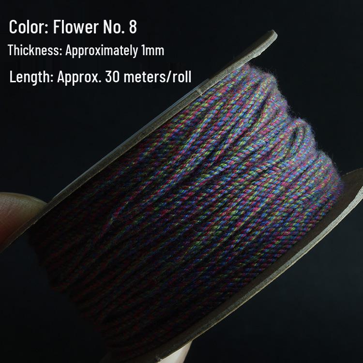 Multi-Color Hand-Twisted Cotton Rope for Beading and DIY Projects