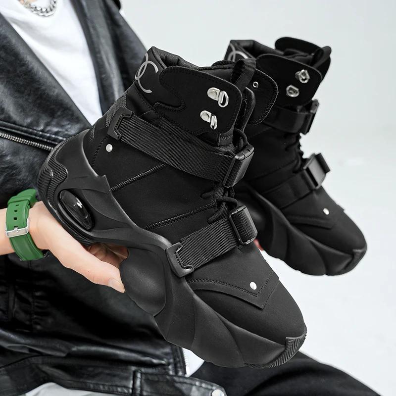 New Men and Women Anti-slip Couple Trend Retro Summer Four Seasons Explosive High-top Daddy Shoes Men Tenis Masculino